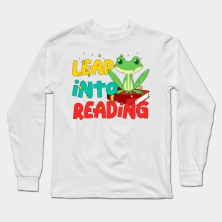 Leap Day Teacher Teaching Feb February 29th leap into reading Long Sleeve T-Shirt